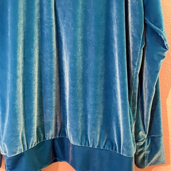 Laina Rauma SET blue velour loungesuit tracksuit - Picture 7 of 14